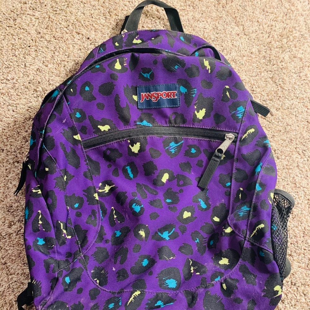 JanSport backpack ( purple cheetah )